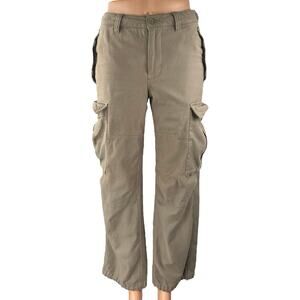 Aritzia TNA Men's Khaki Taupe Gray Straight Leg Trousers Cargo Pants Size 0